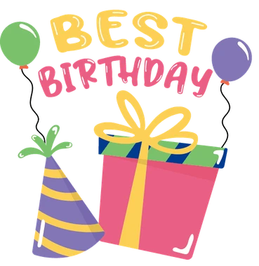 Best birthday gift sticker