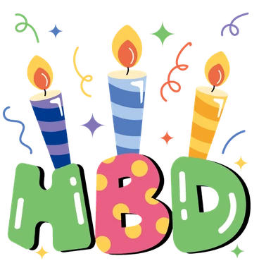 Happy birthday candle sticker