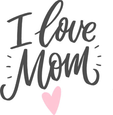 I love Mom newborn sticker
