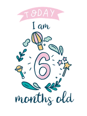 6 months old sticker