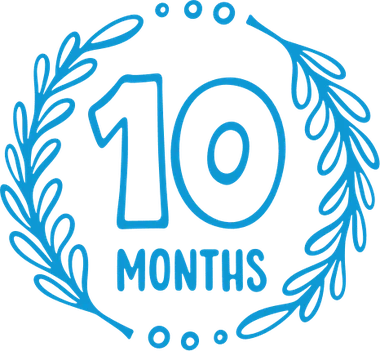 Ten months milestone sticker