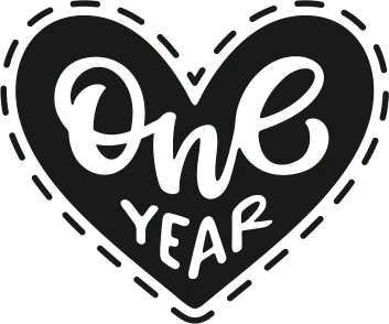 Twelve months milestone sticker