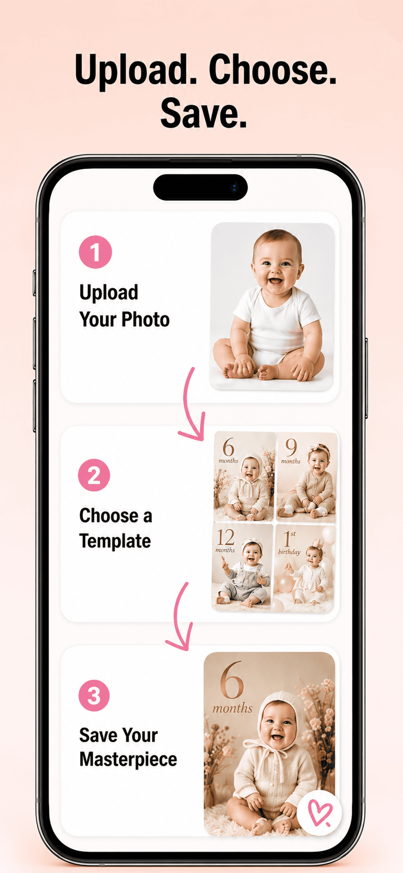 Upload, choose a template, and save in LittleCam