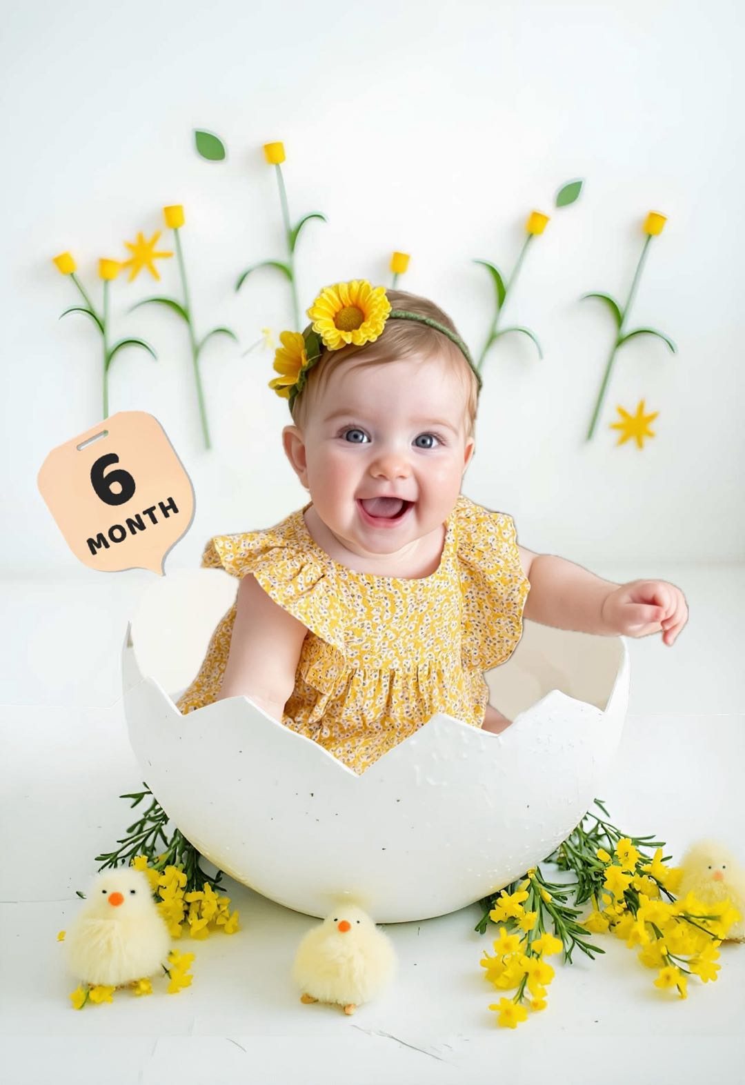 Real baby photo background change