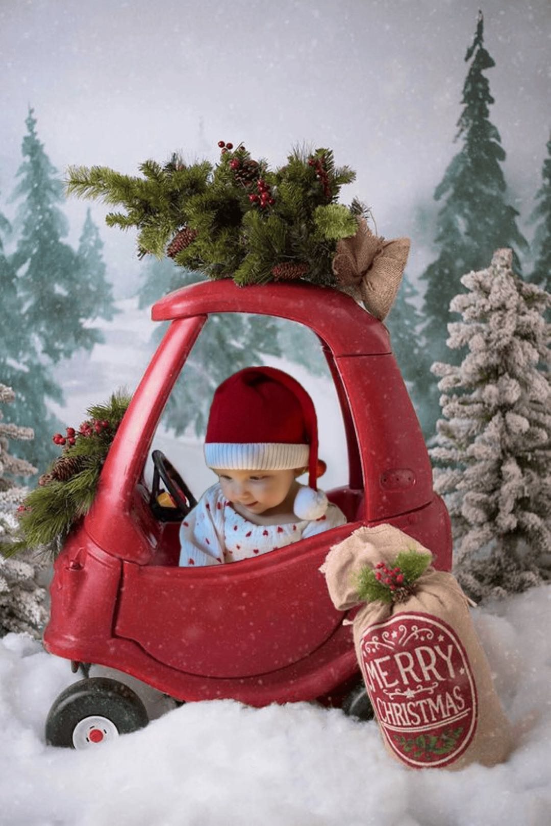 Photo de bébé sur le thème d'une fête
