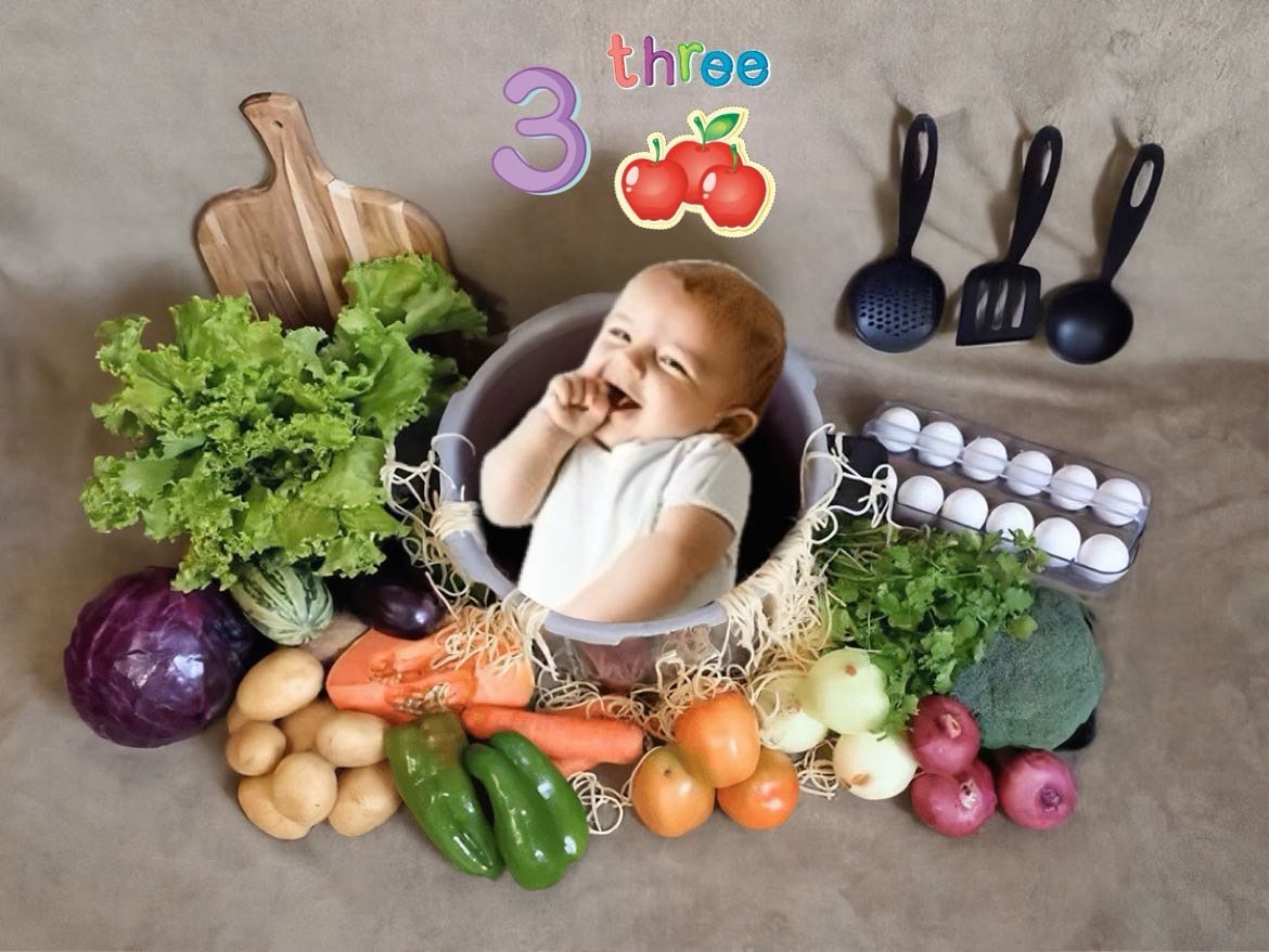 Three month baby photo idea