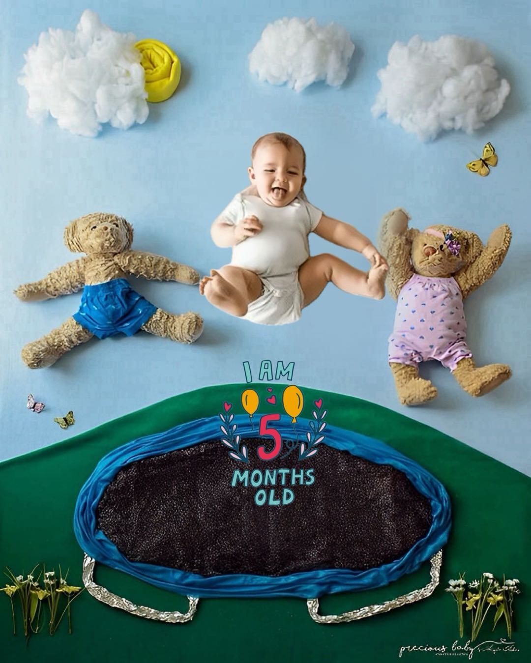 Monthly sticker baby photo example