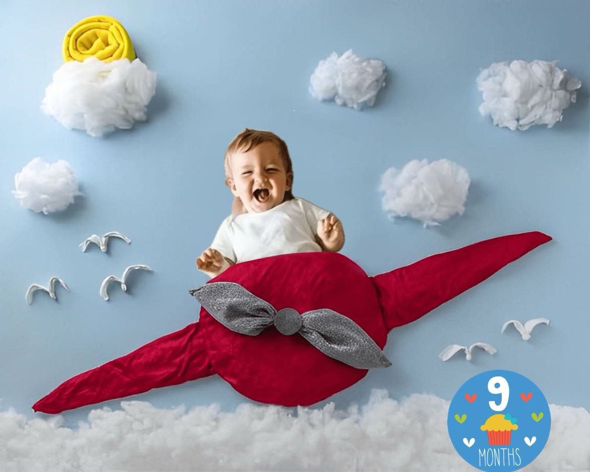 Older baby milestone photo