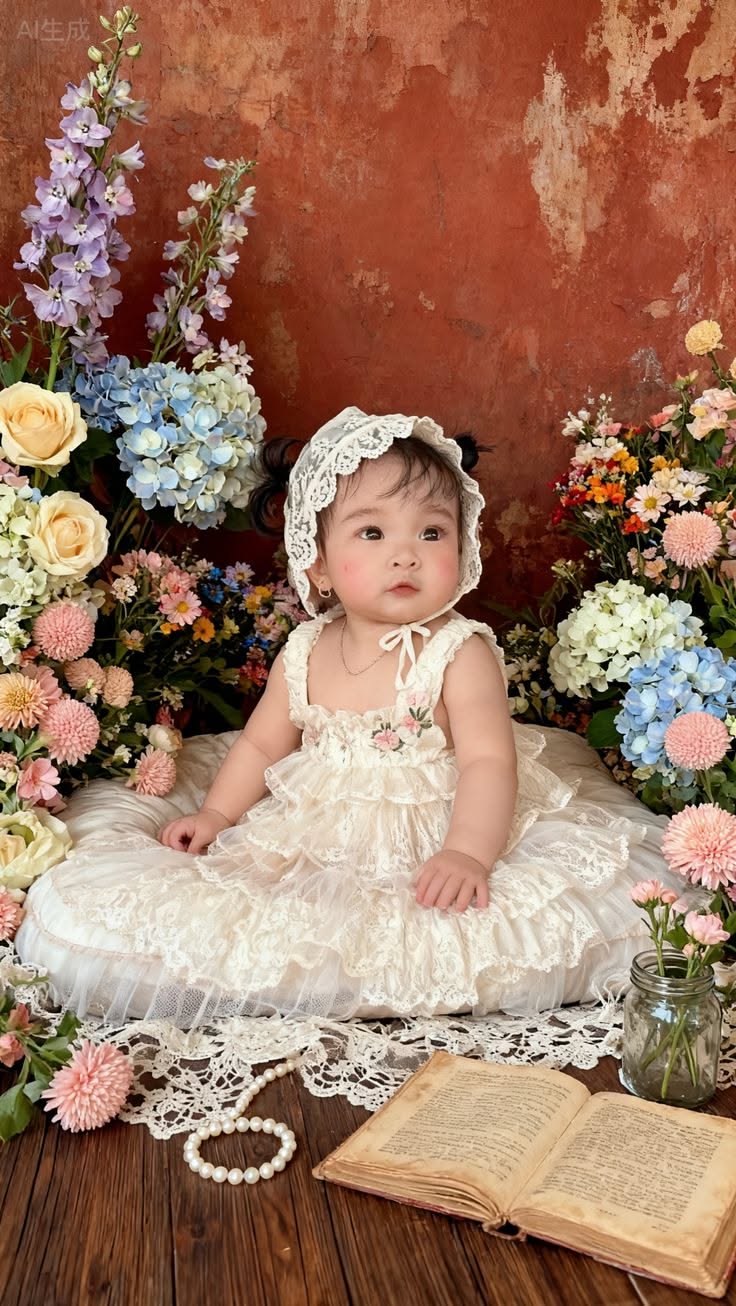 Styled baby photoshoot portrait