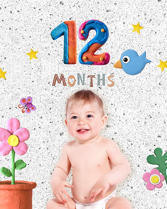 12-month clay number template