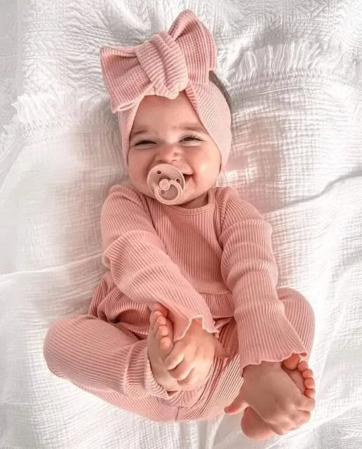 Sample baby photo in pink